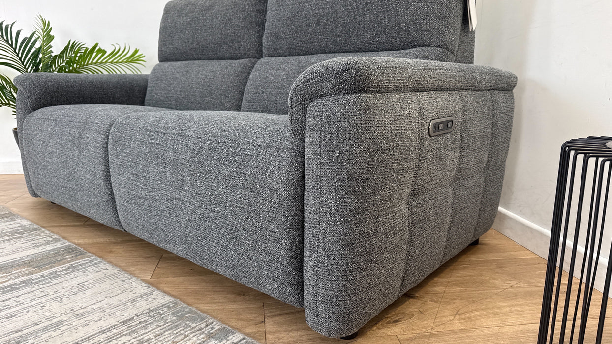 Sofology Ripley 2.5 Seater Fabric Recliner Sofa in Milan Anthracite