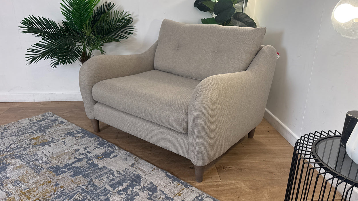 Sofology Ambleside Fabric Loveseat in Bentley Taupe