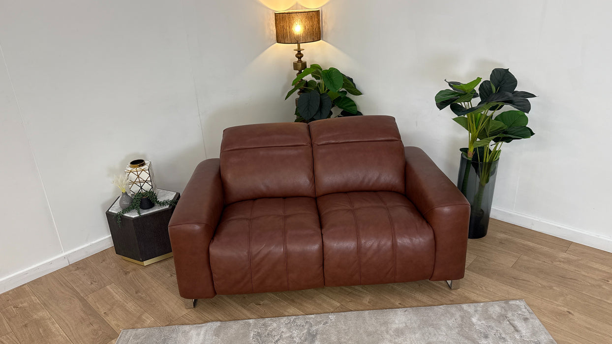 Sofology Marvella Leather 2 Seater in Trusty Sheen Butterscotch