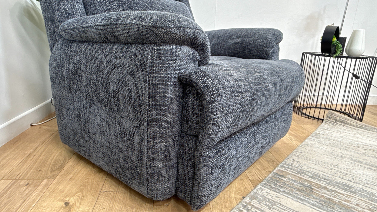 Sofology Gracie Fabric Chair in Hopsack Chenille Midnight