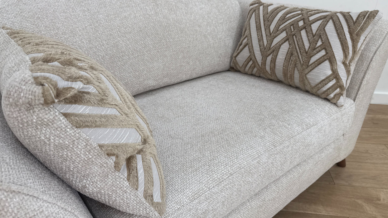 Sofology Scintillate Fabric Loveseat in Basketweave Chenille Stone