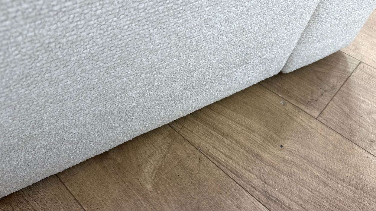 Sofology Westwood Fabric 2 Seater Gold Trim in Soft Boucle Ecru Mix