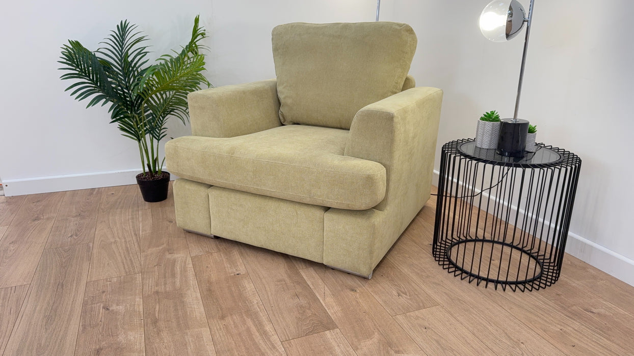 Freya 1 Seater - Fabric Chair - Lime Green