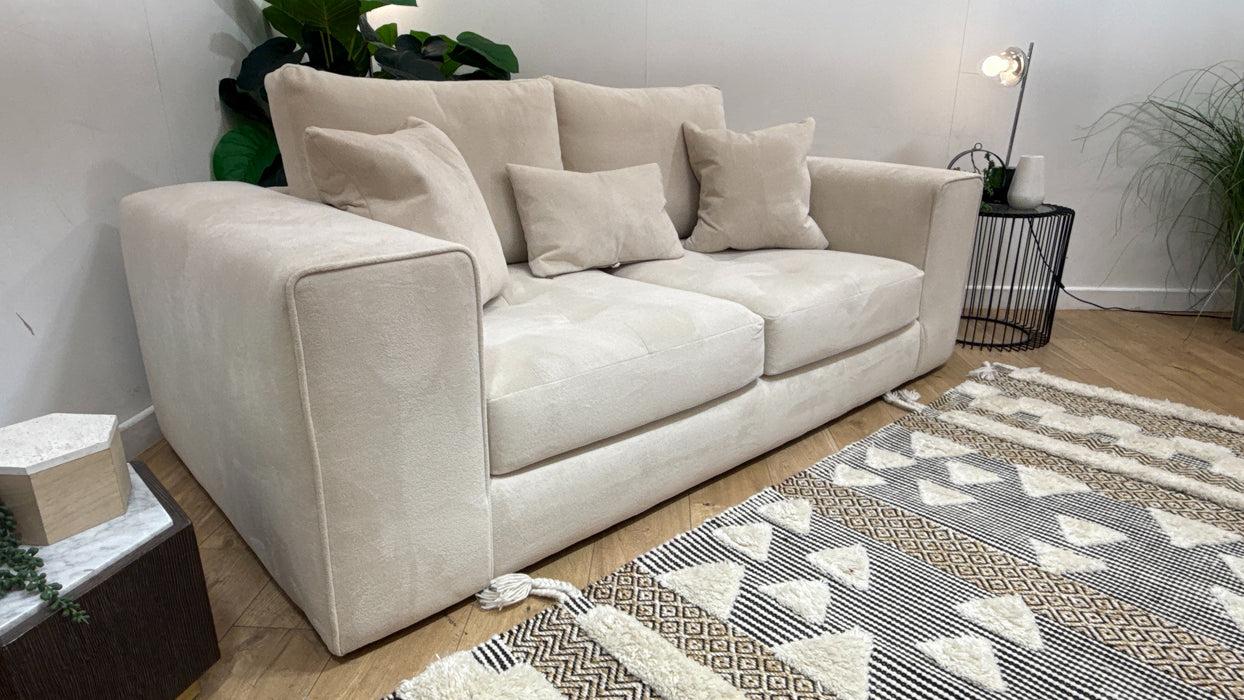 Sofology Ascot Fabric 3 Seater Single Seat in Soft Sherpa Natural