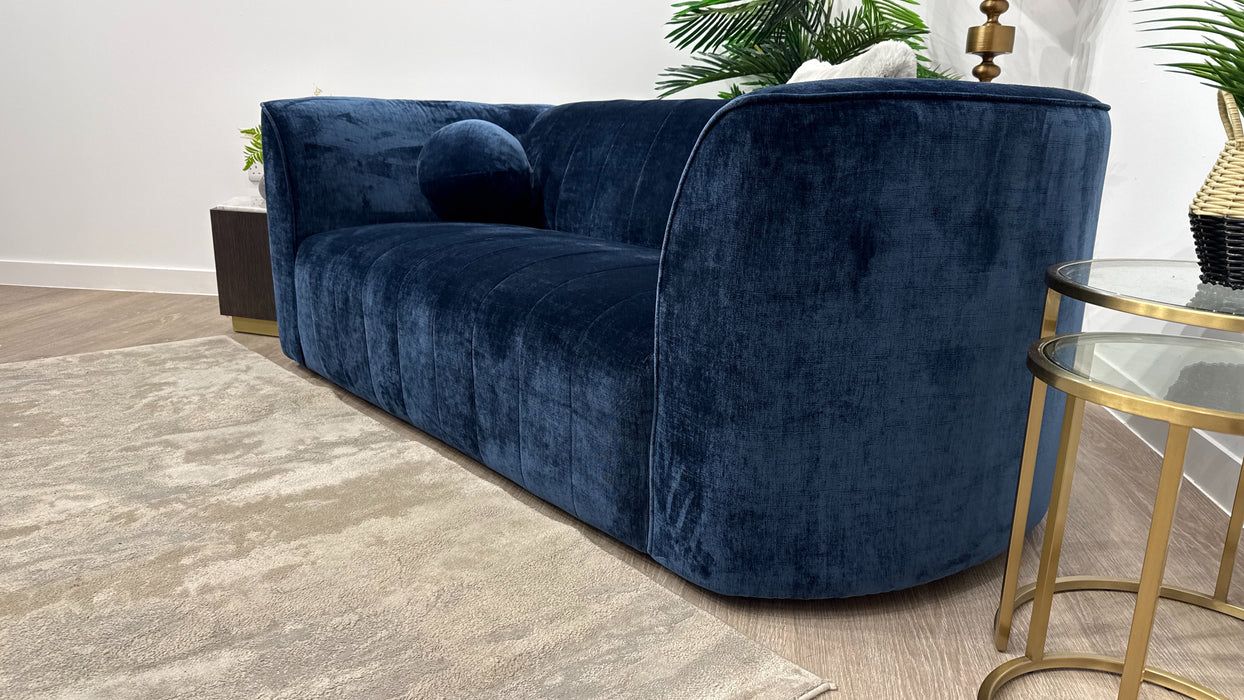Sofology Fitzrovia Fabric 2 Seater in Luxury Chenille Navy Mix Without Trim