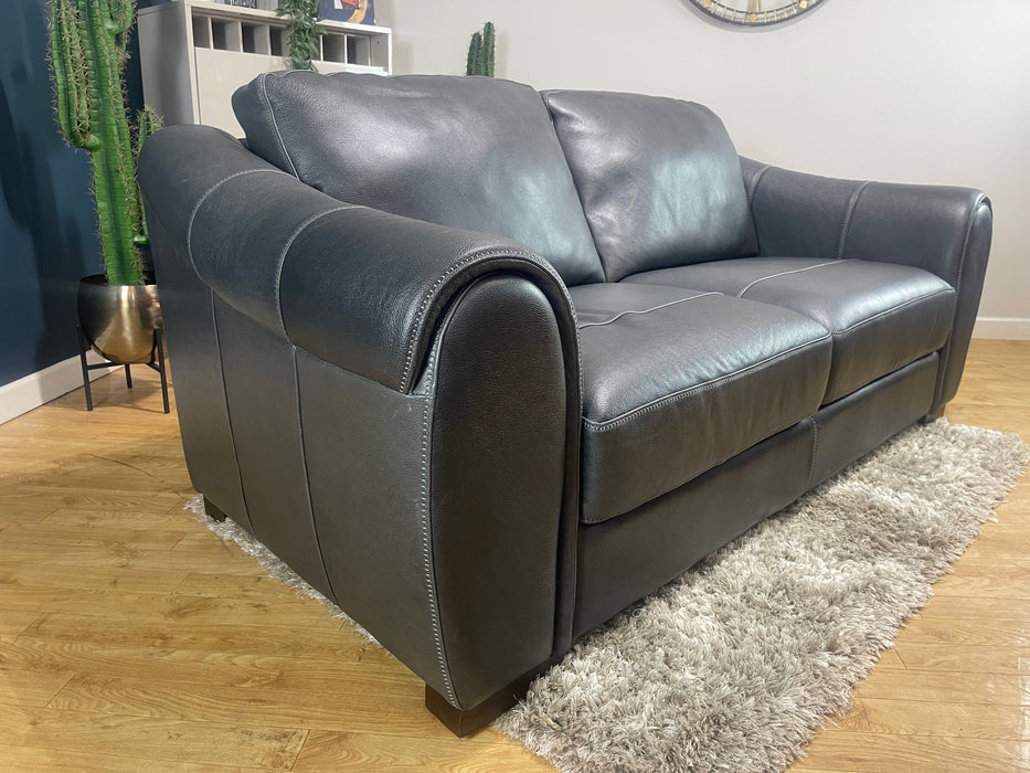 Galleria 2.5 Seater Sofa Apollo Grey Leather (WA2)