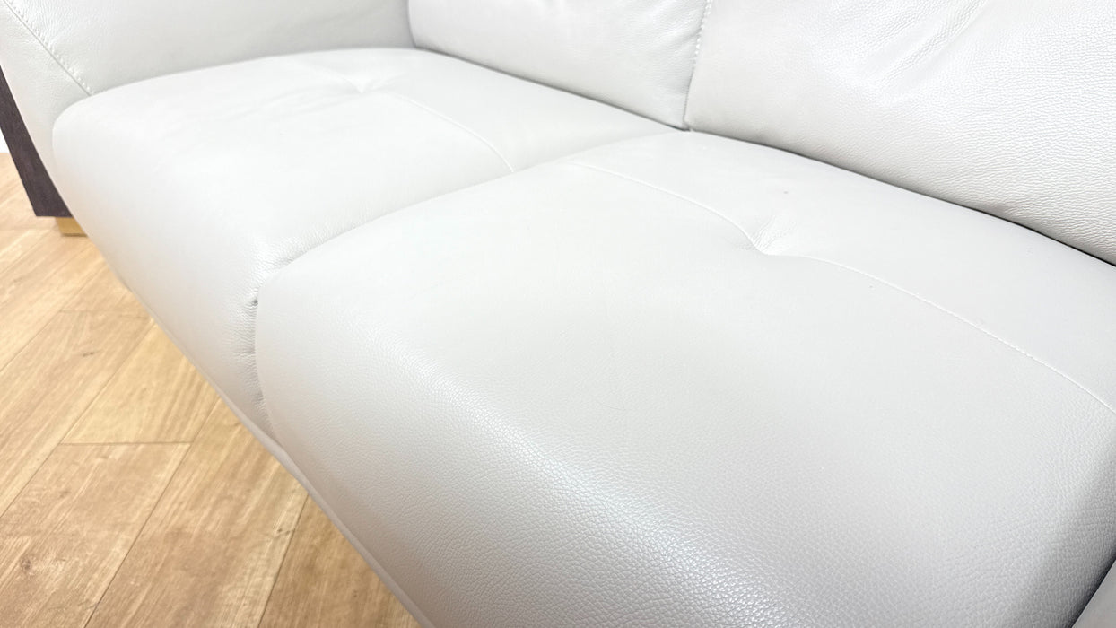 Sofology Loreto Leather 2 Seater in Amalfi Grey