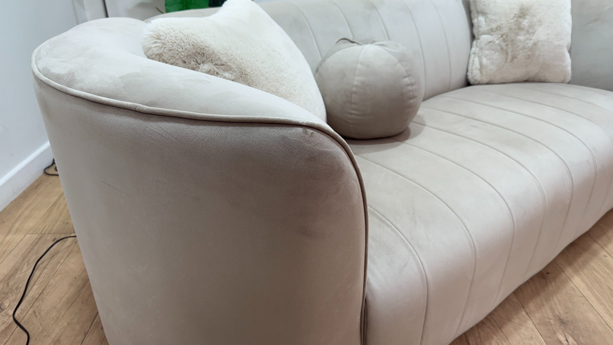 Sofology The Fitzrovia Fabric 3 Seater in Matt Velvet Stone Mix Without Trim
