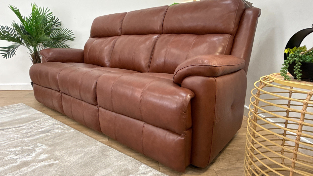Sofology Gracie Leather 3 Seater in Trusty Sheen Butterscotch