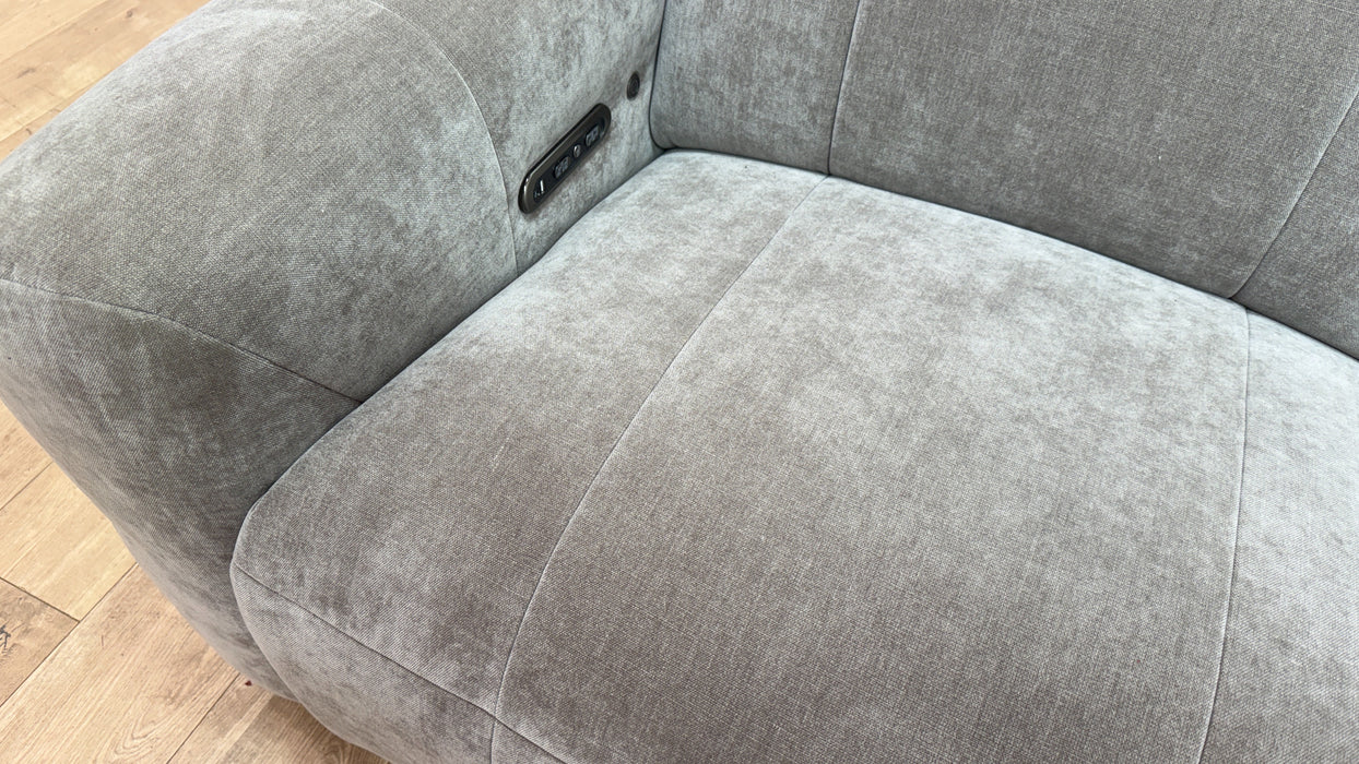 Sofology Lumiere Fabric 3 Corner 3 Power Recliner/Headrest in Relaxed Chenille Nutmeg