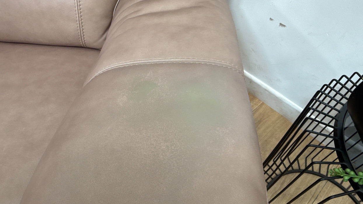 Sofology Santina Leather 3 Seater in Relaxed Soft Stone