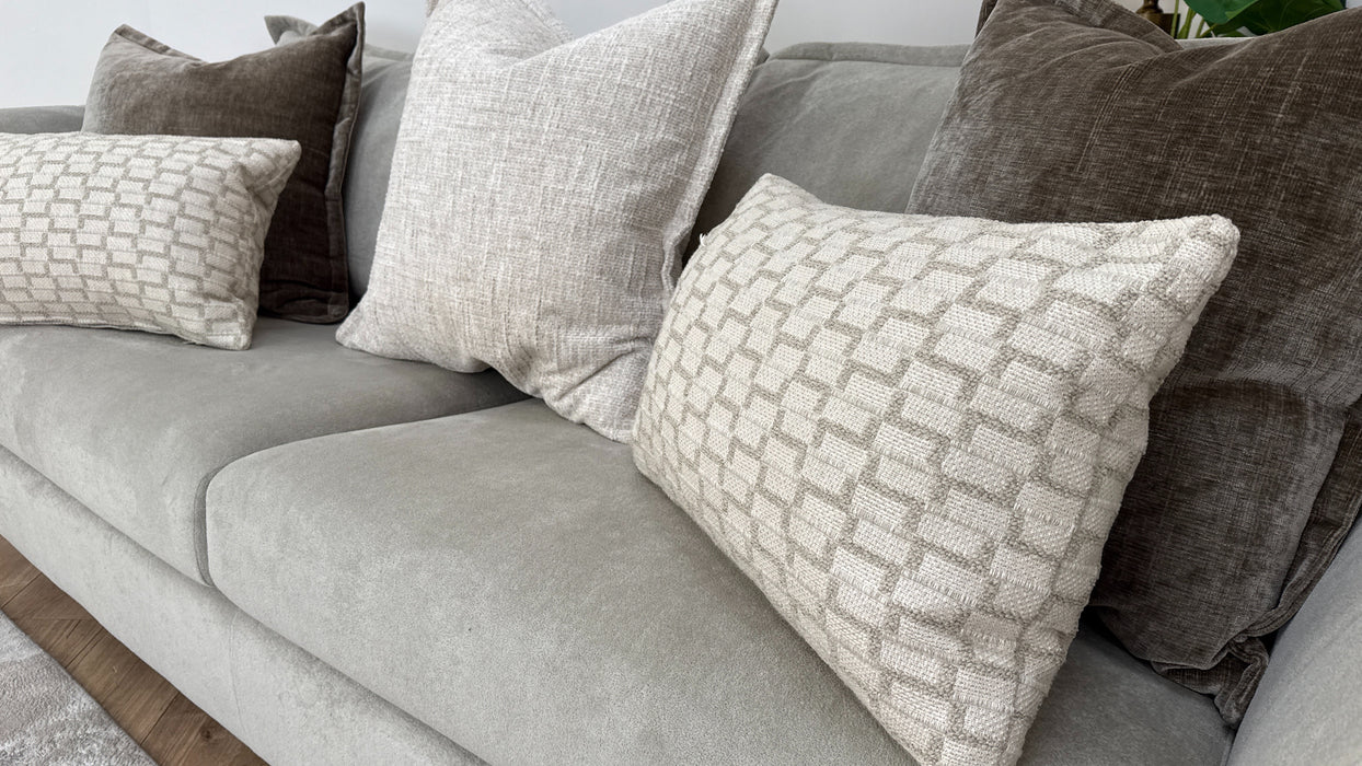 Sofology Luella Fabric 4 Seater in Soft Sherpa Stone Mix