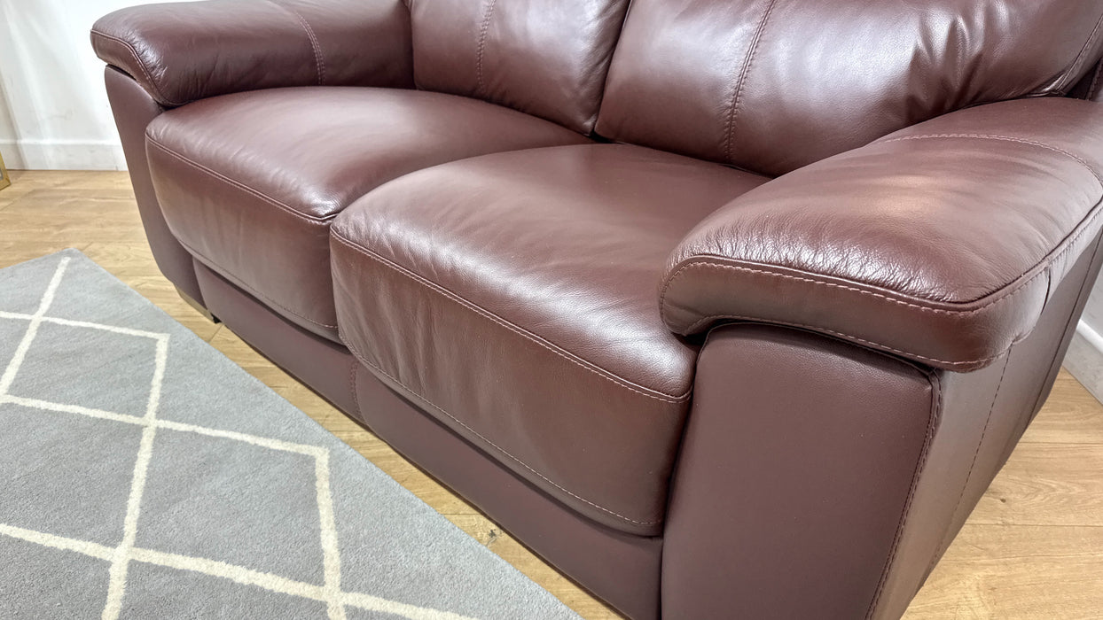 DFS Tristan 2 Seater Sofa in Leather Chestnut