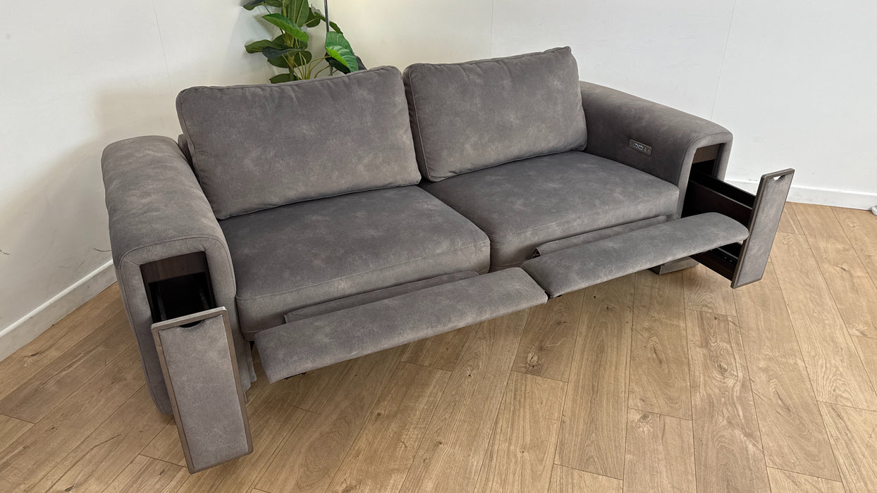 Sofology The Elixir 2.5 Seater Fabric Recliner Sofa in Lifestyle Flecked Mocha