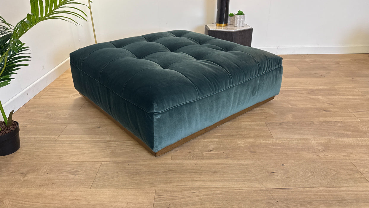 Weekend Footstool - Fabric - Biba Teal