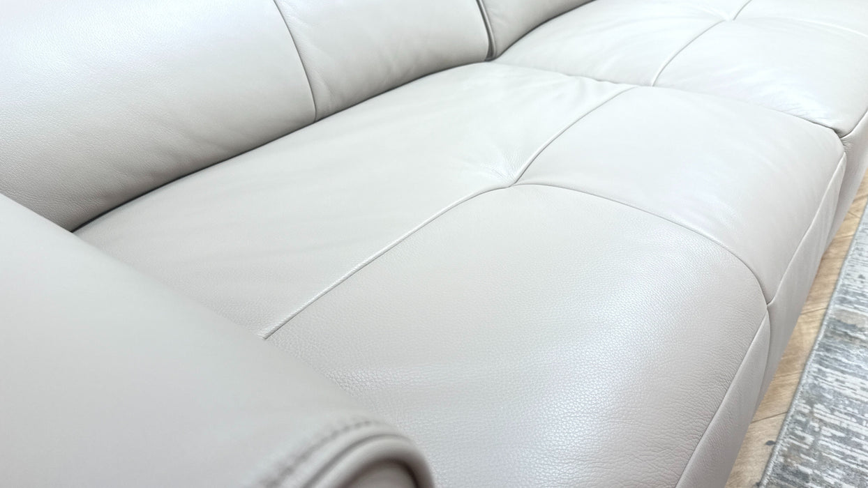 Sofology Riviera Leather 3 Seater Motion Chaise in Trusty Embossed Stone