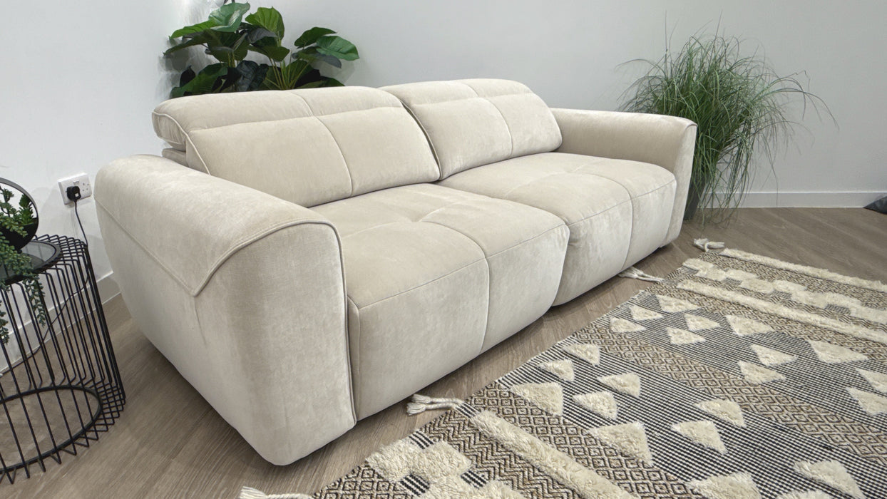 Sofology Riviera Fabric 3 Seater Motion Chaise in Relaxed Chenille Cotton