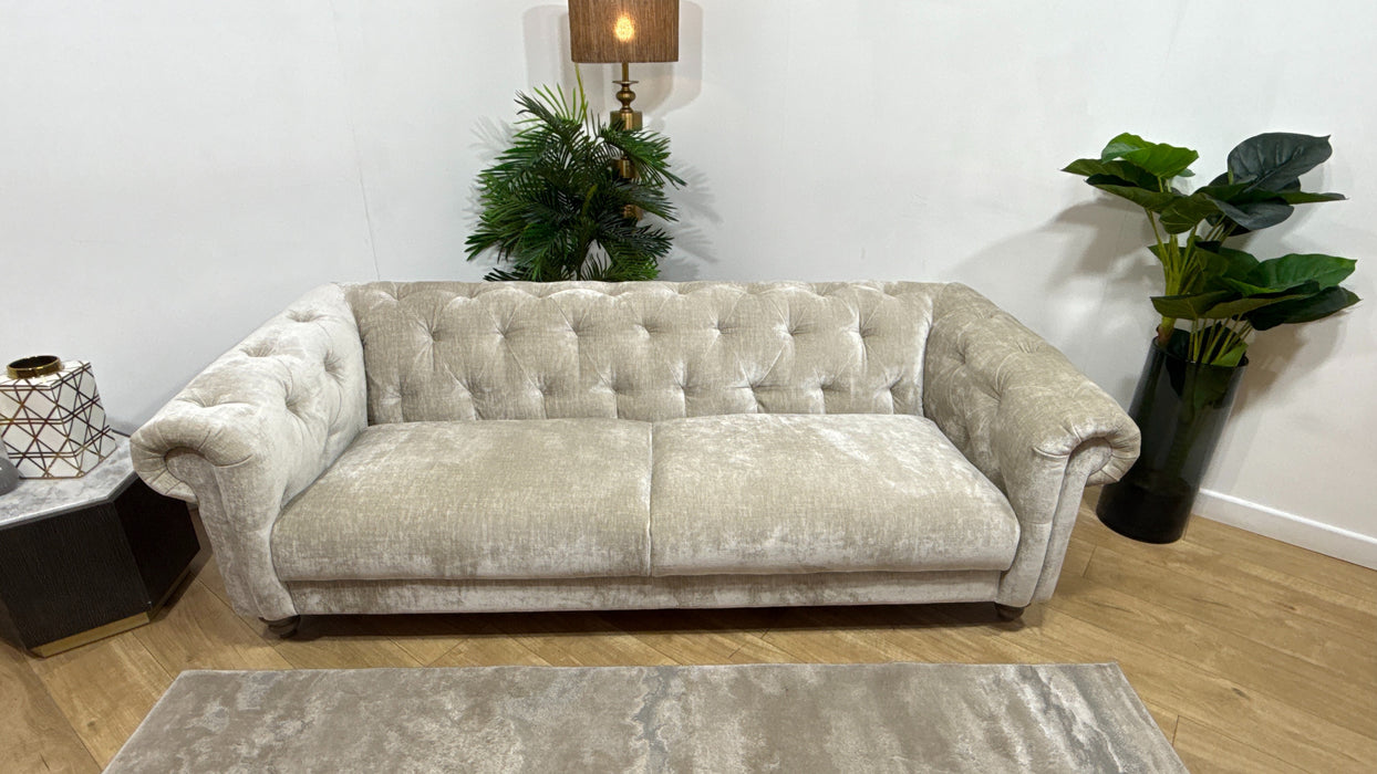 Sofology Kensington Fabric 4 Seater in Luxury Chenille Linen