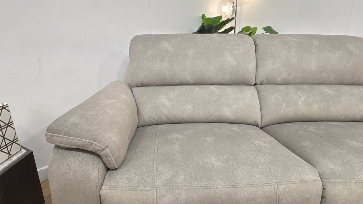 Sofology Bailey Fabric 2.5 Seater Power Recliner in Lifestyle Flecked Stone