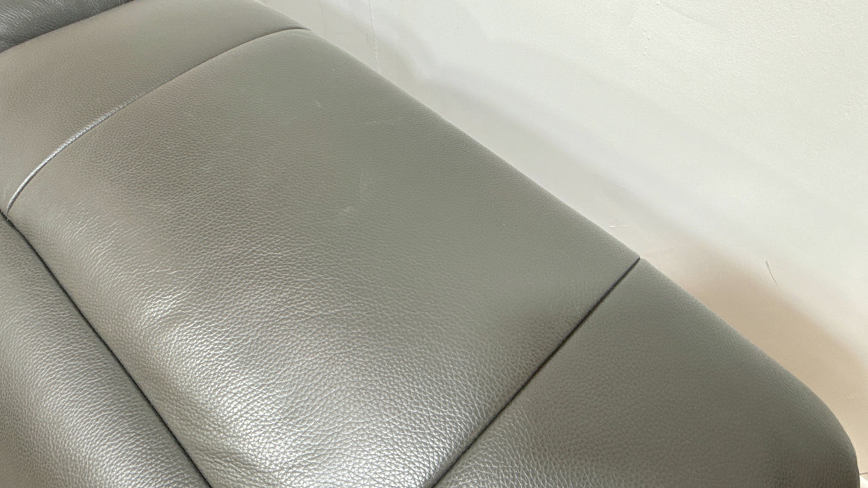 Sofology Lumiere Leather 3 Console Corner 3 Power Recliner/Headrest in Trusty Embossed Charcoal