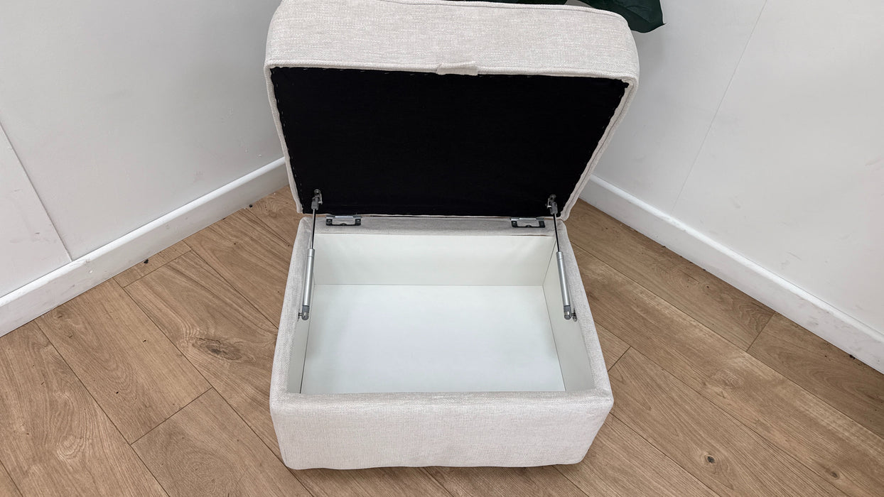 Sofology The Mayfair Fabric Storage Footstool in Linen Look Chenille Mist