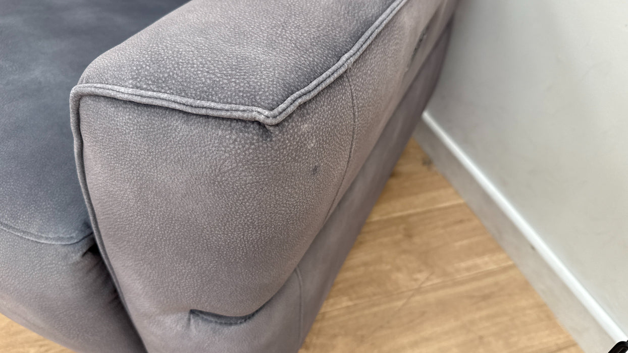 Sofology Dakota Fabric 3 Seater Power Recliner/Headrest in Lifestyle Mottled Charcoal