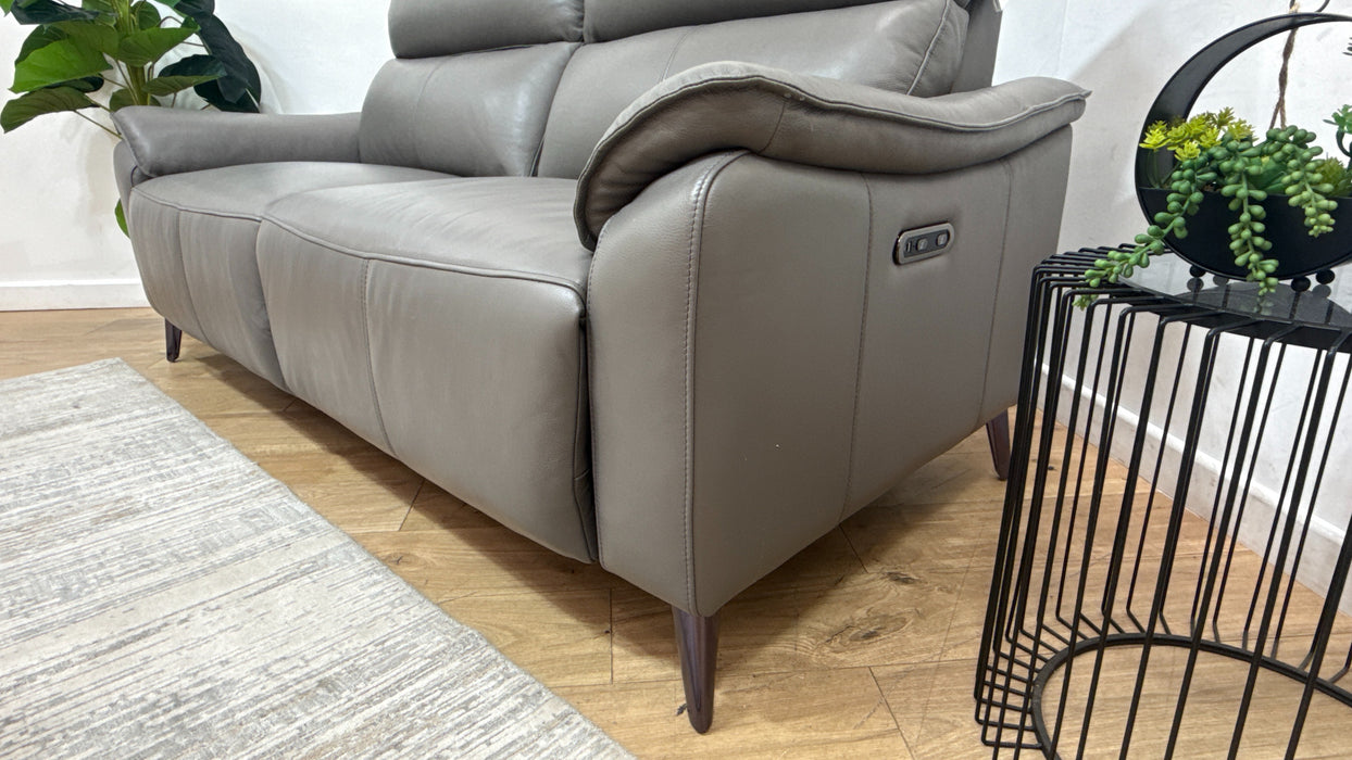 Sofology Arlo Leather 2.5 Seater Power Recliner in Trusty Embossed Elephant