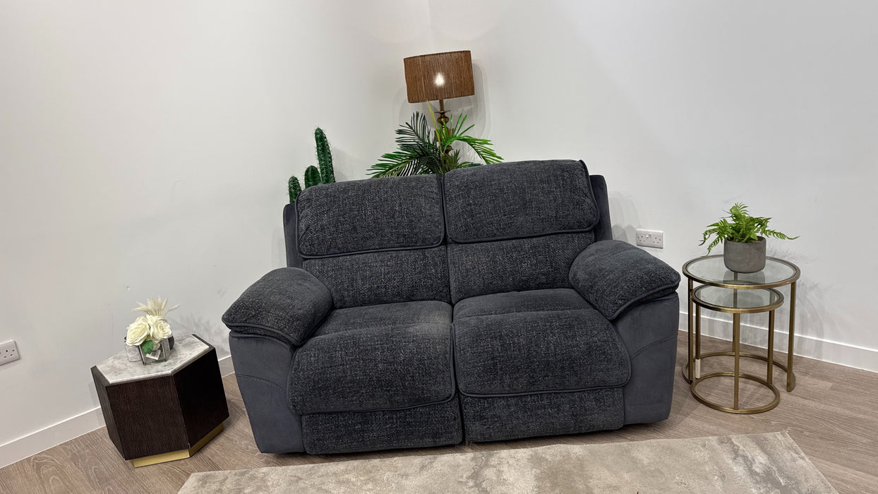 Fontaine 2 Seater Power Recliner In Navy Combination