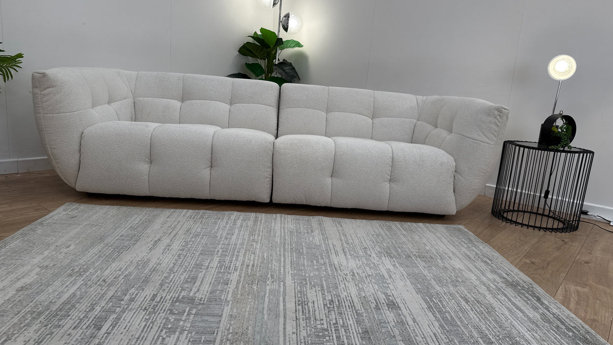 Sofology The Lunar Fabric 4 Seater in Woven Boucle Linen