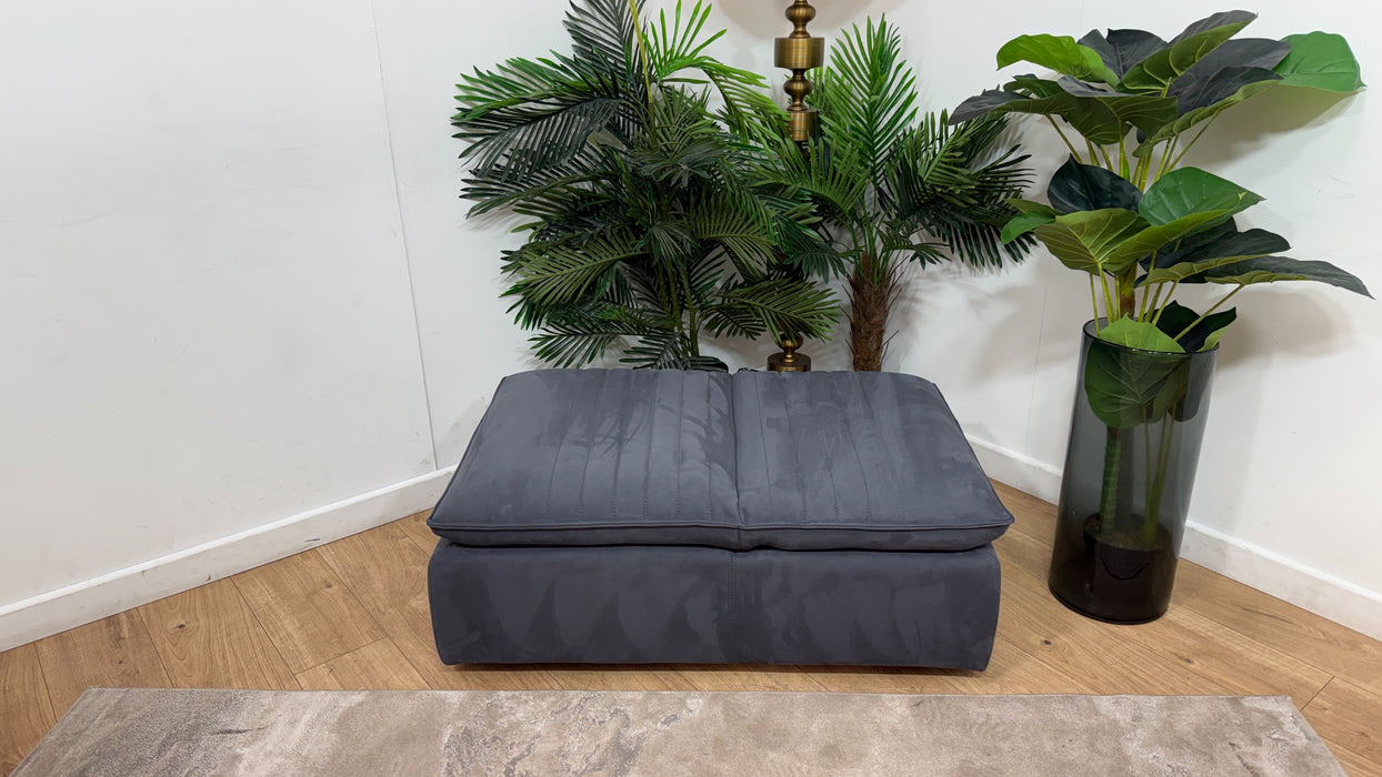 Sofology Arlington Fabric Dual Storage Footstool in Lifestyle Nubuck Feel Steel Grey