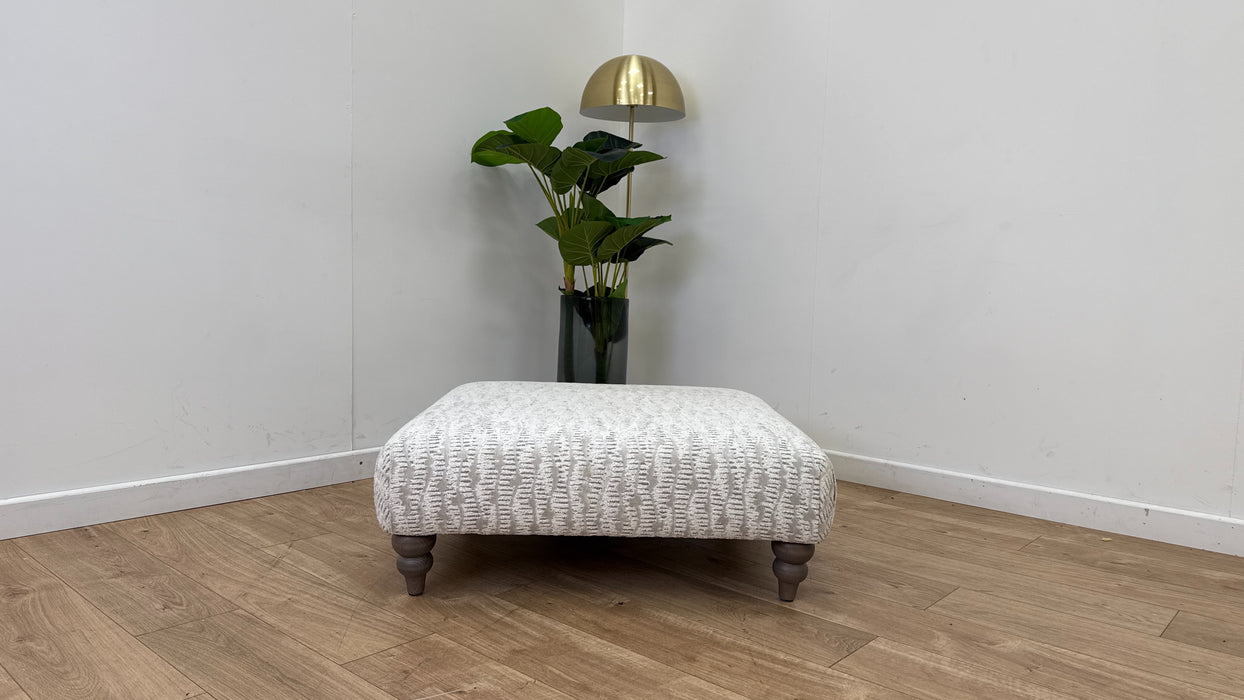 Sofology Highgrove Fabric Designer Footstool in Textured Pebble