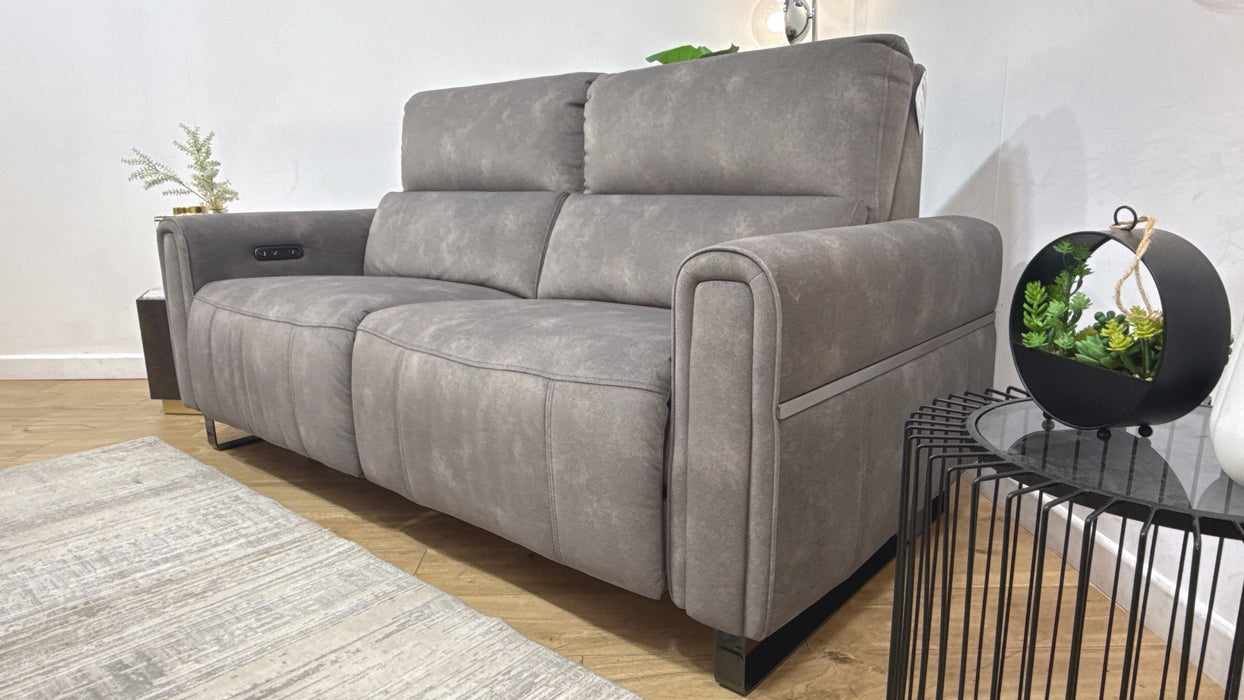 Sofology Ravello Fabric 2.5 Seater Power Recliner in Lifestyle Flecked Mocha
