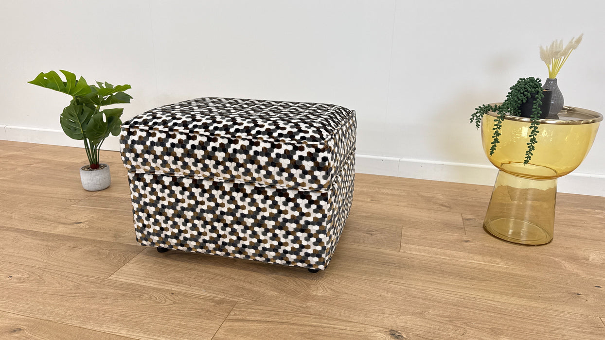 Titan Storage Footstool Fabric -  Apollo Bronze