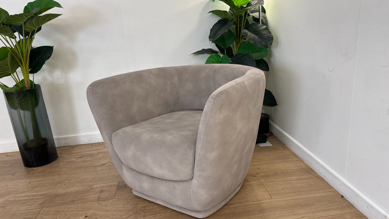 Sofology the Serene Fabric Swivel Chair in Lifestyle Mottled Marble