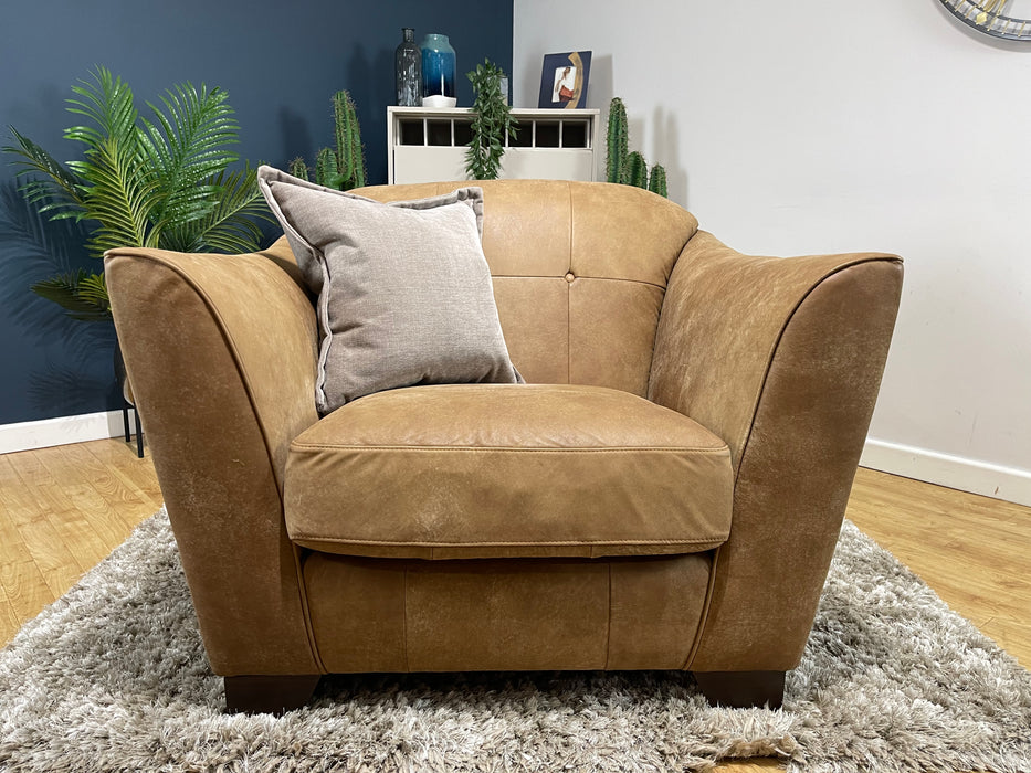 Bartello Leather Taupe Chair (WA2)
