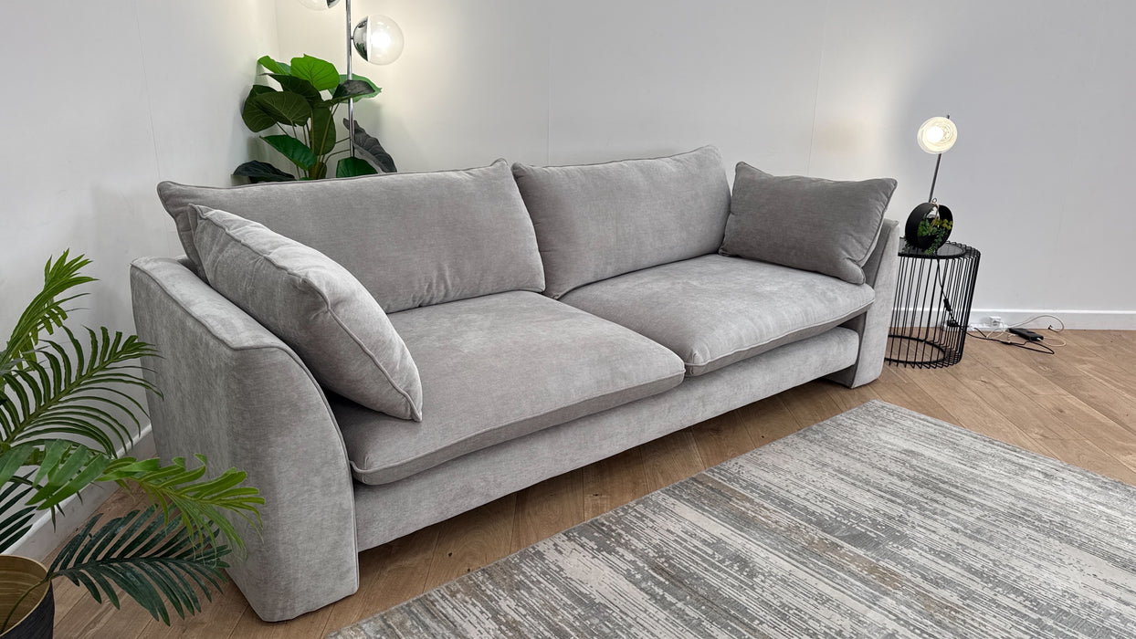 Sofology The Ziggy 4 Seater in Textured Chenille Fabric in Grey