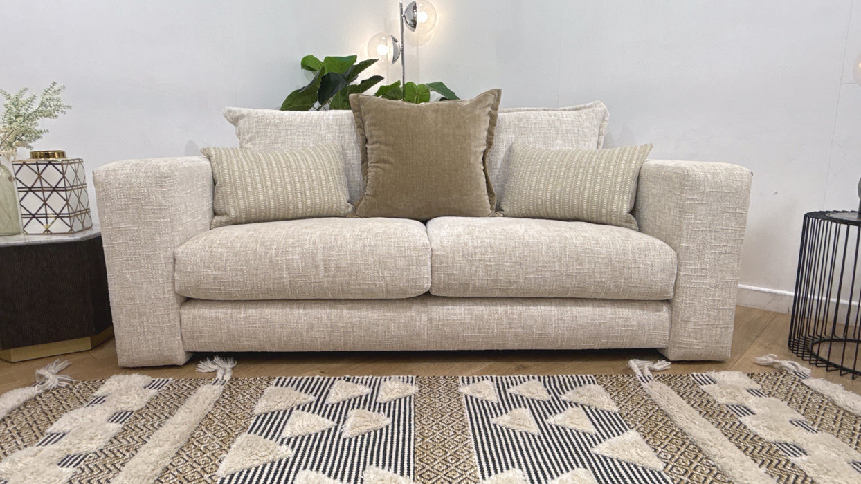 Sofology Cove Fabric 2 Seater in Artisan Chenille Ecru Mix