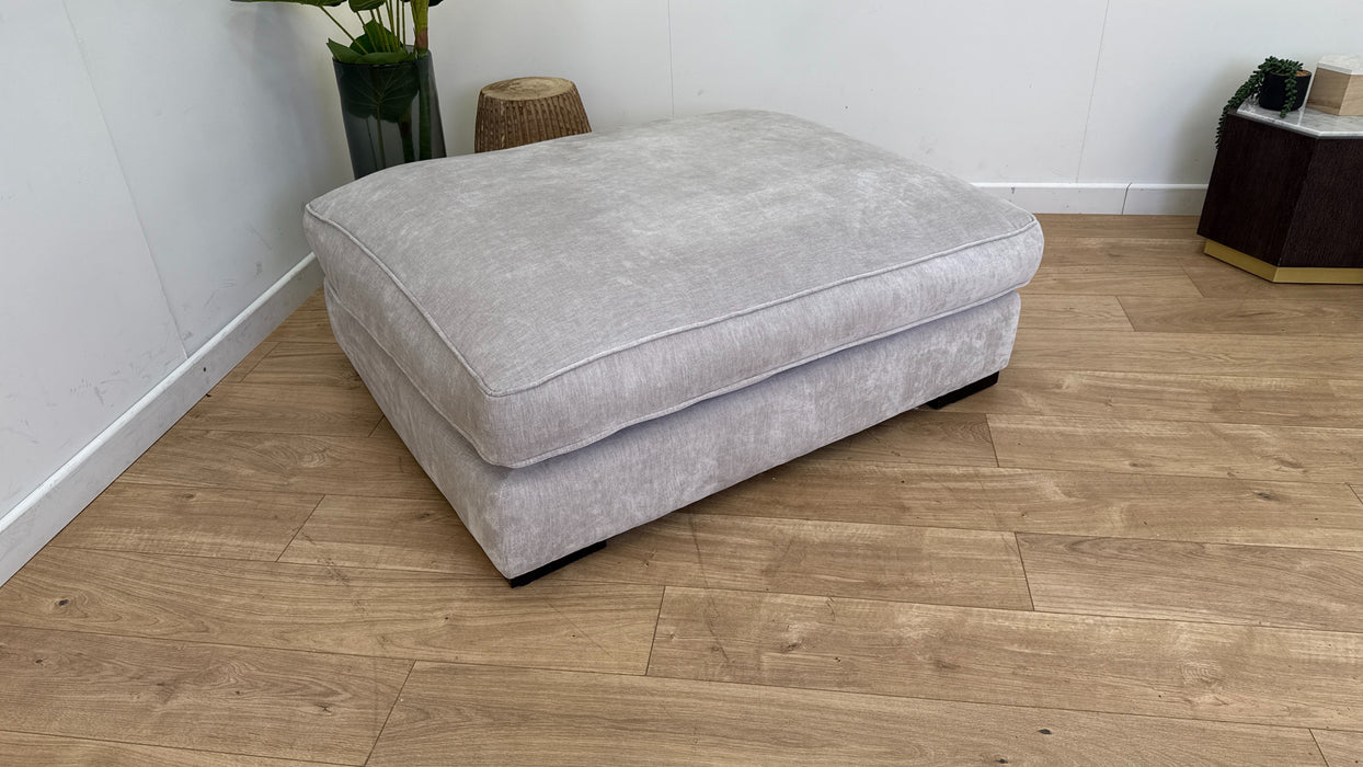 Sofology Laurent Fabric Footstool in charcoal All Over