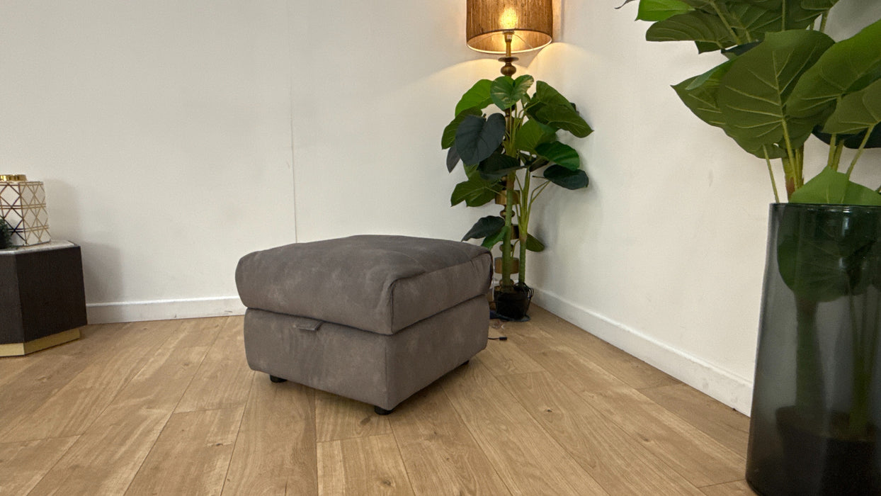 Sofology The Marvella Fabric Storage Footstool in Lifestyle Flecked Charcoal