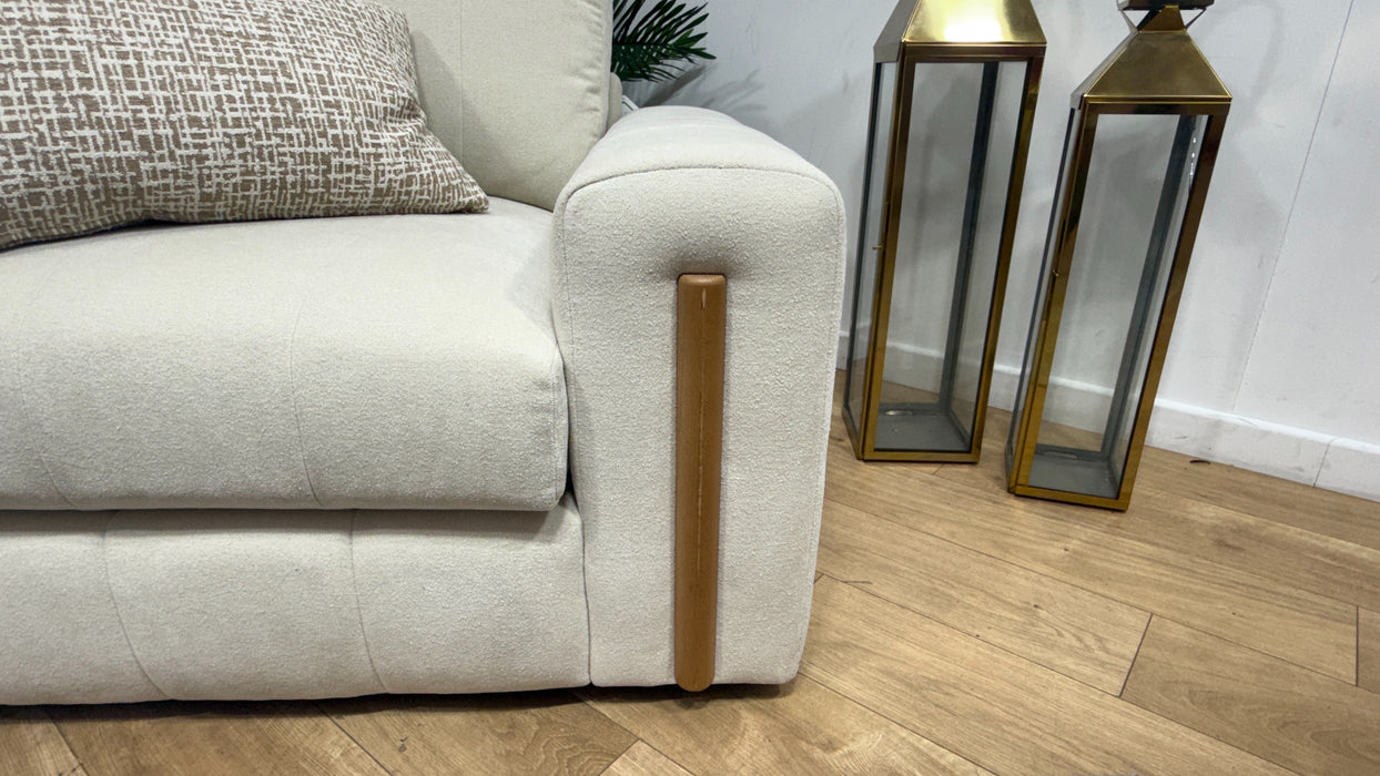 Sofology Soho Fabric Loveseat in Micro Boucle Natural