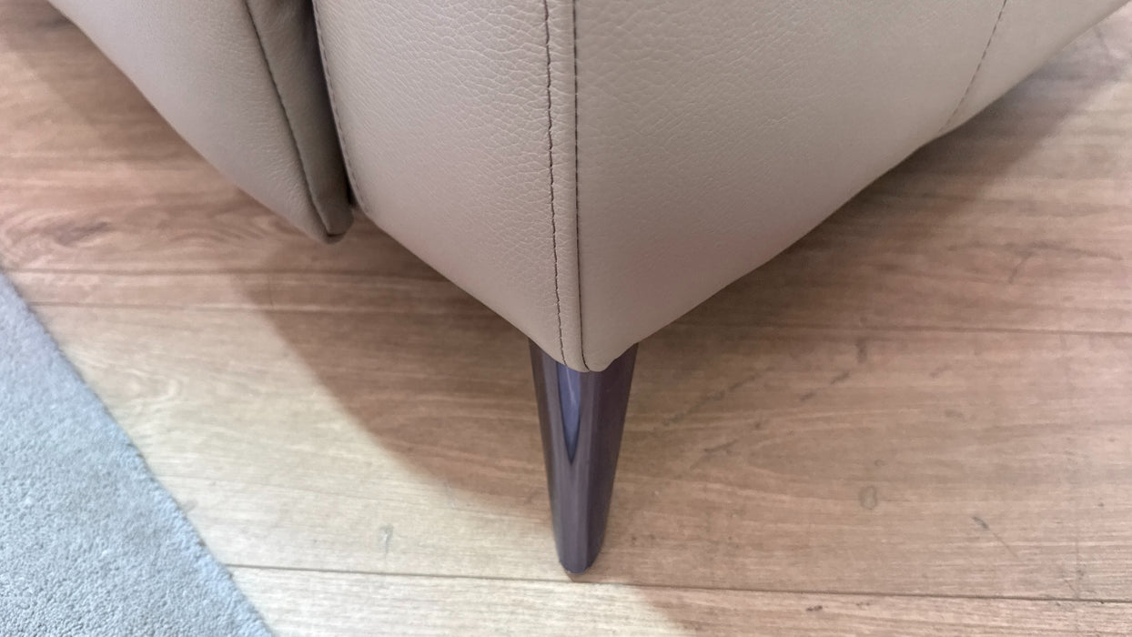 Sofology Arlo Leather 2.5 Seater Power Recliner in Trusty Embossed Stone