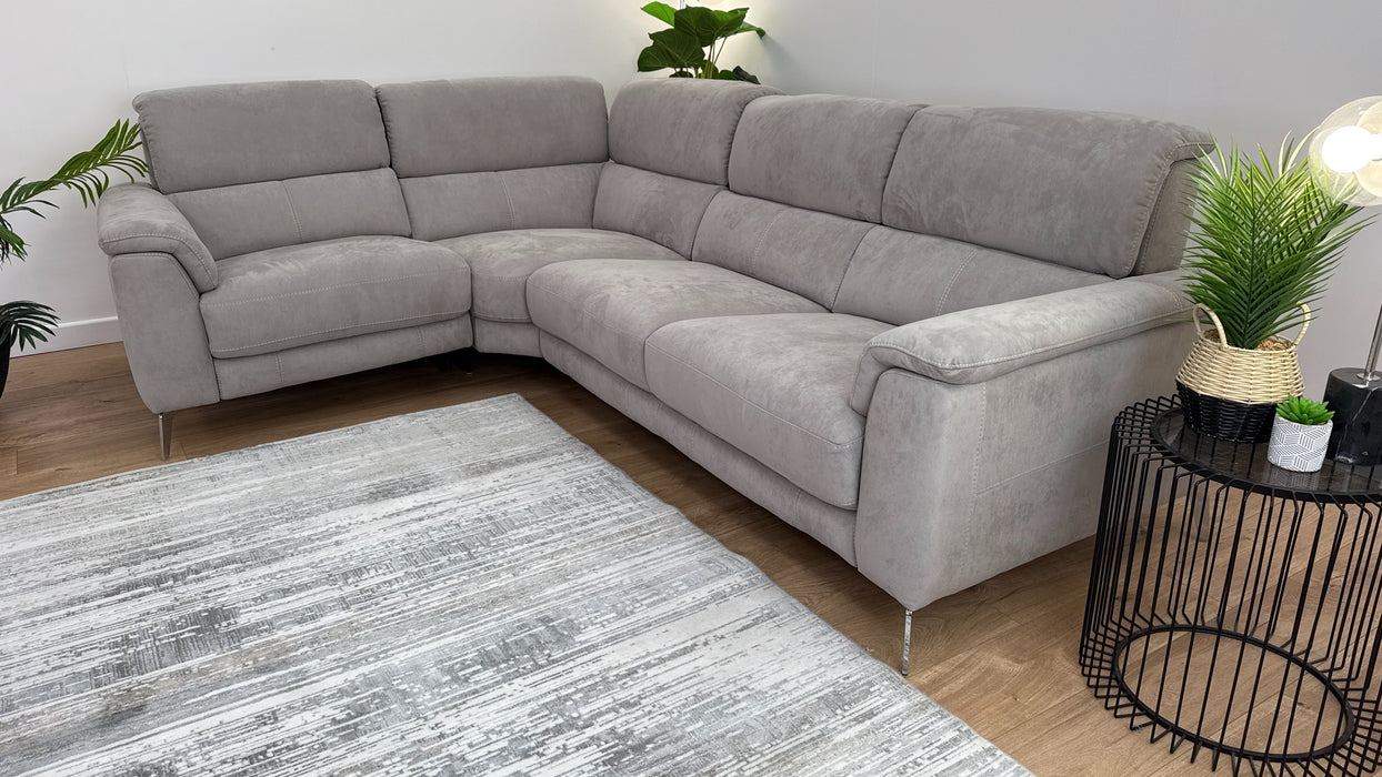 Illinois 1 Corner 2 Corner Sofa - Fabric - Lifestyle Textured Grey