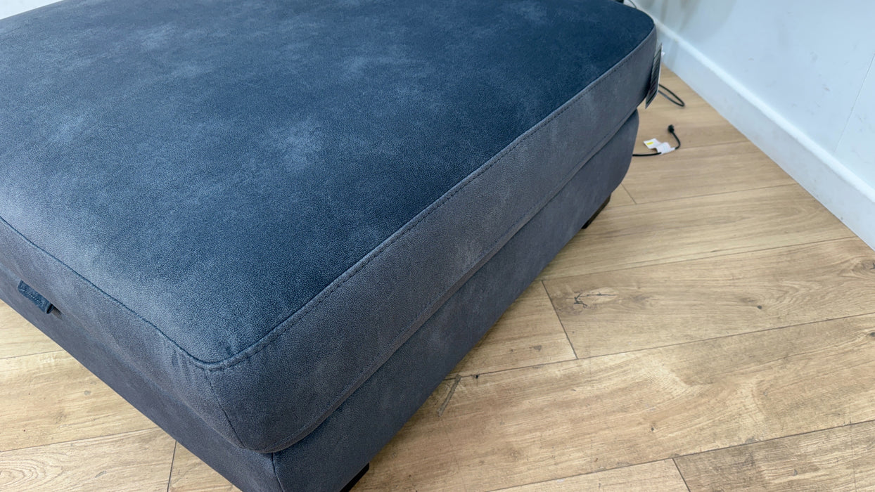 Sofology Portland Fabric Storage Footstool in Lifestyle Flecked Charcoal