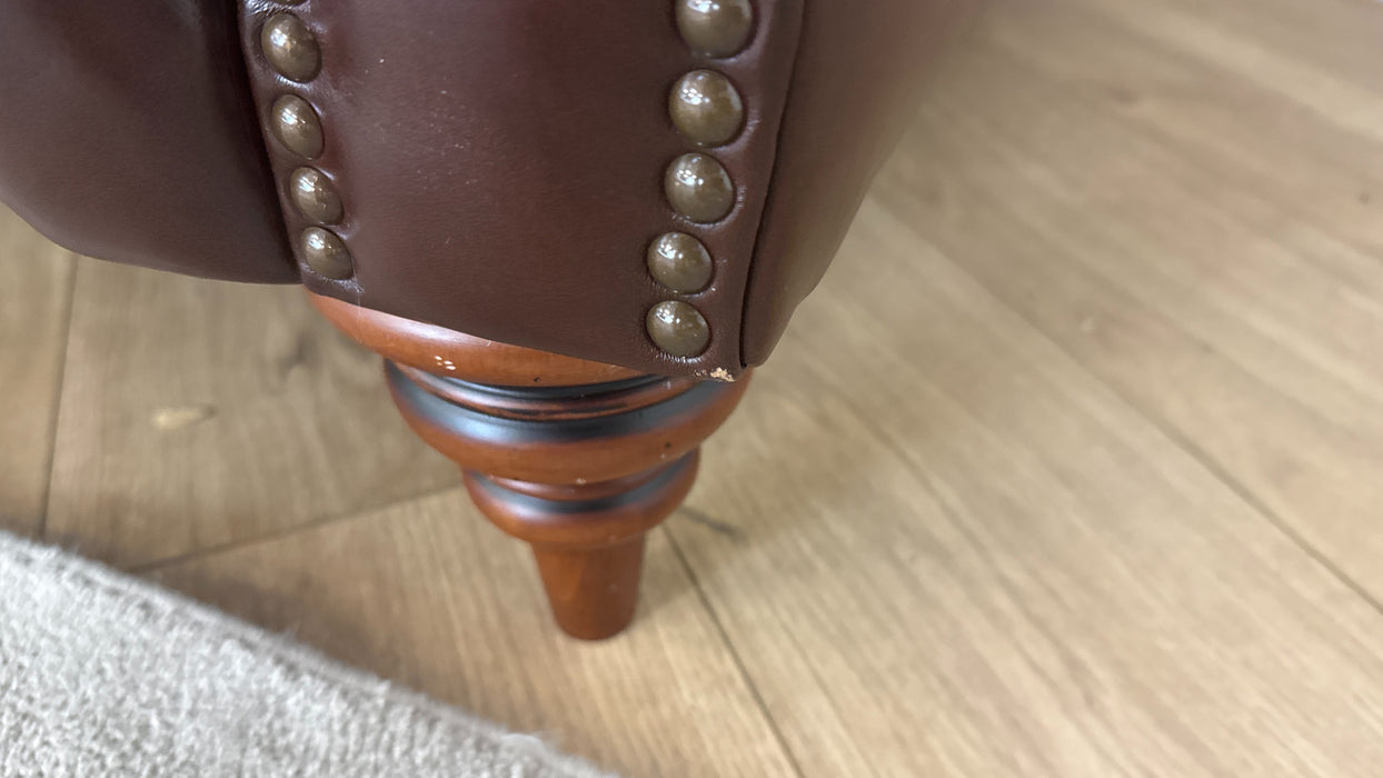 Sofology The Darcy 2 Seater Leather Sofa in Chestnut