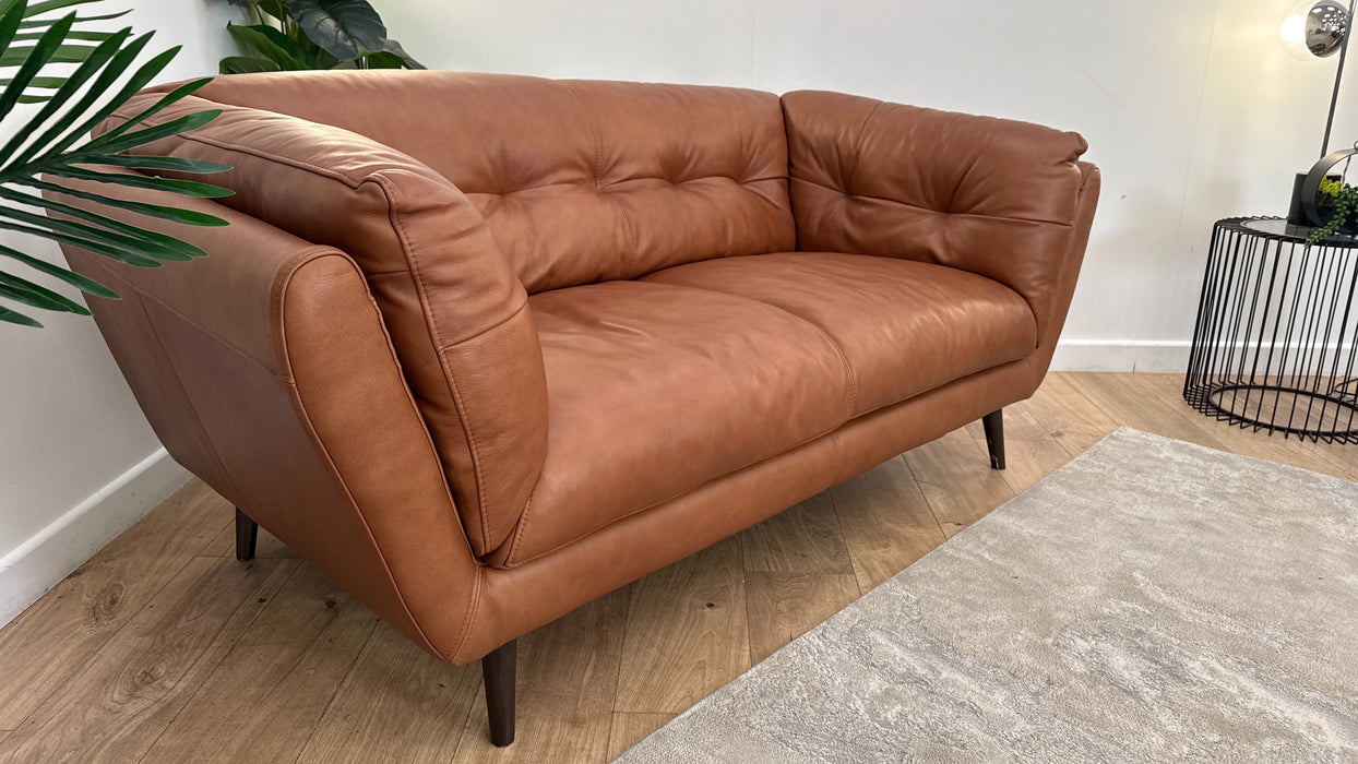 Sofology The Hygge Leather 2 Seater in Relaxed Soft Leather Tan