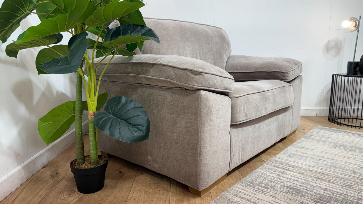 Sofology Brixton Fabric Loveseat in Soft Chenille Wicker Mix