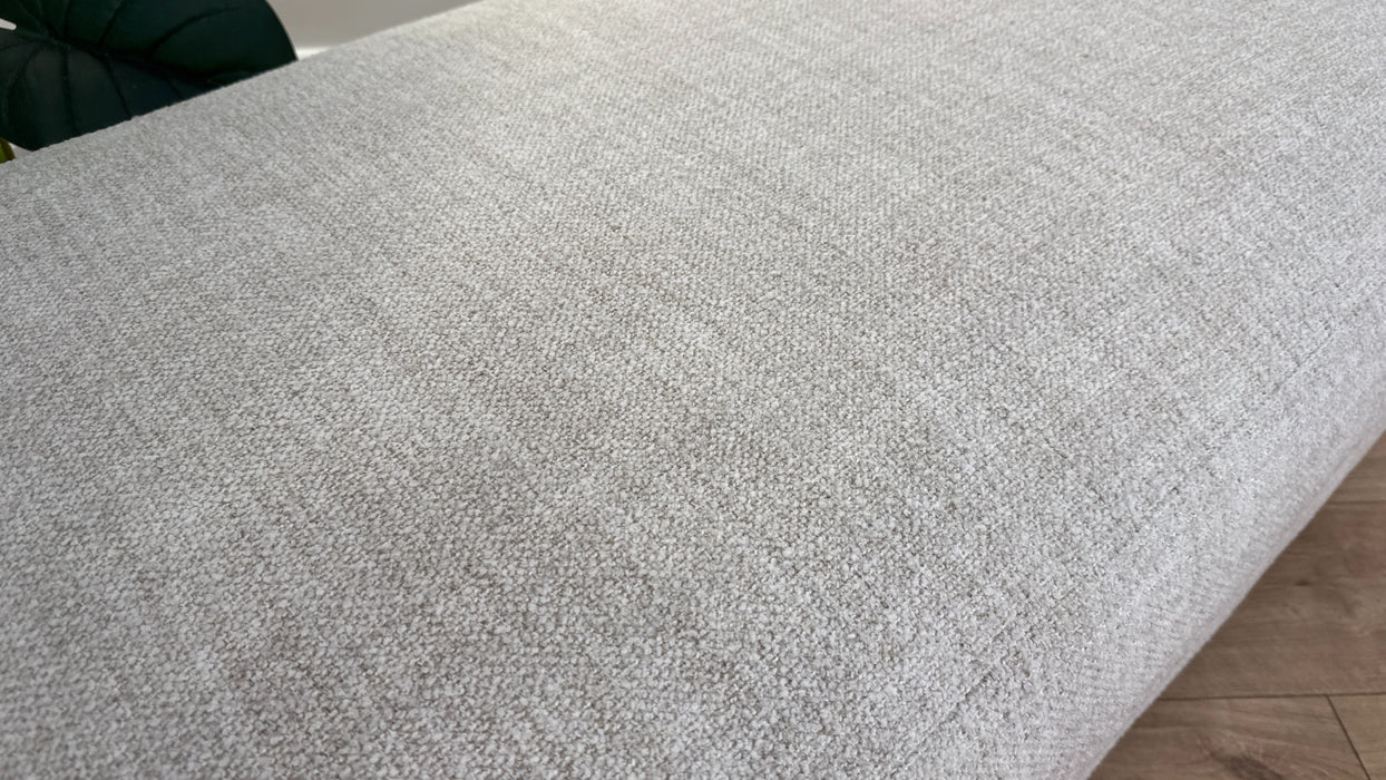 Sofology Ascot Fabric Storage Footstool in Textured Chenille Natural