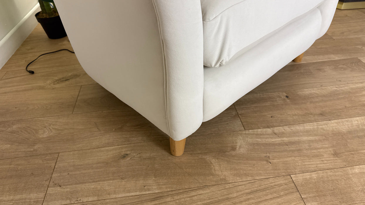 Sofology The Oscar Fabric Accent Chair in Super Matt Velvet Ecru