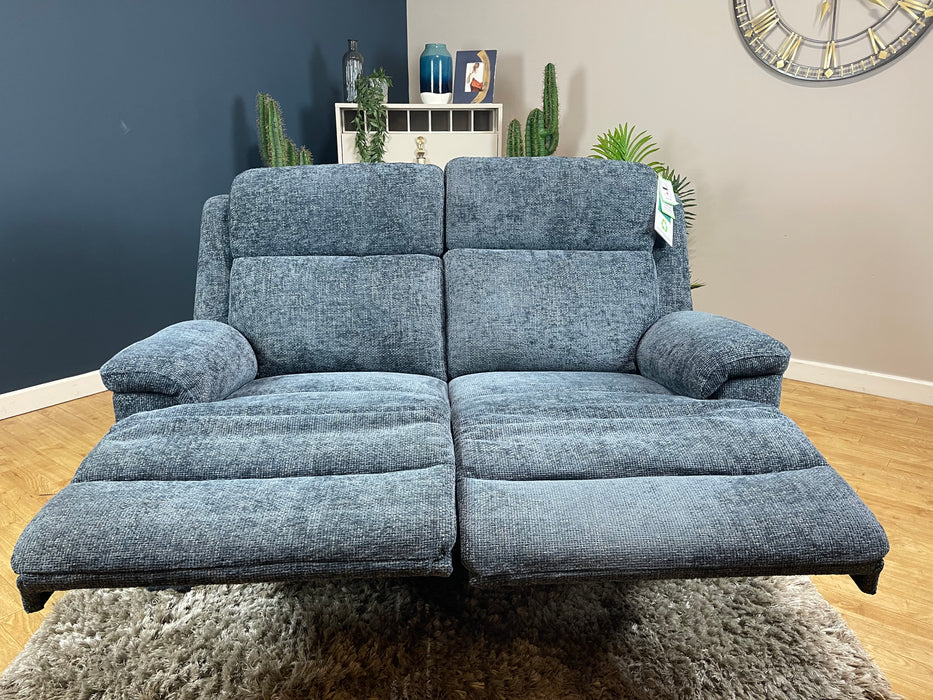 Gracie 2 Seater - Hopsack Chenille Midnight Fabric Manual Recliner (WA2)