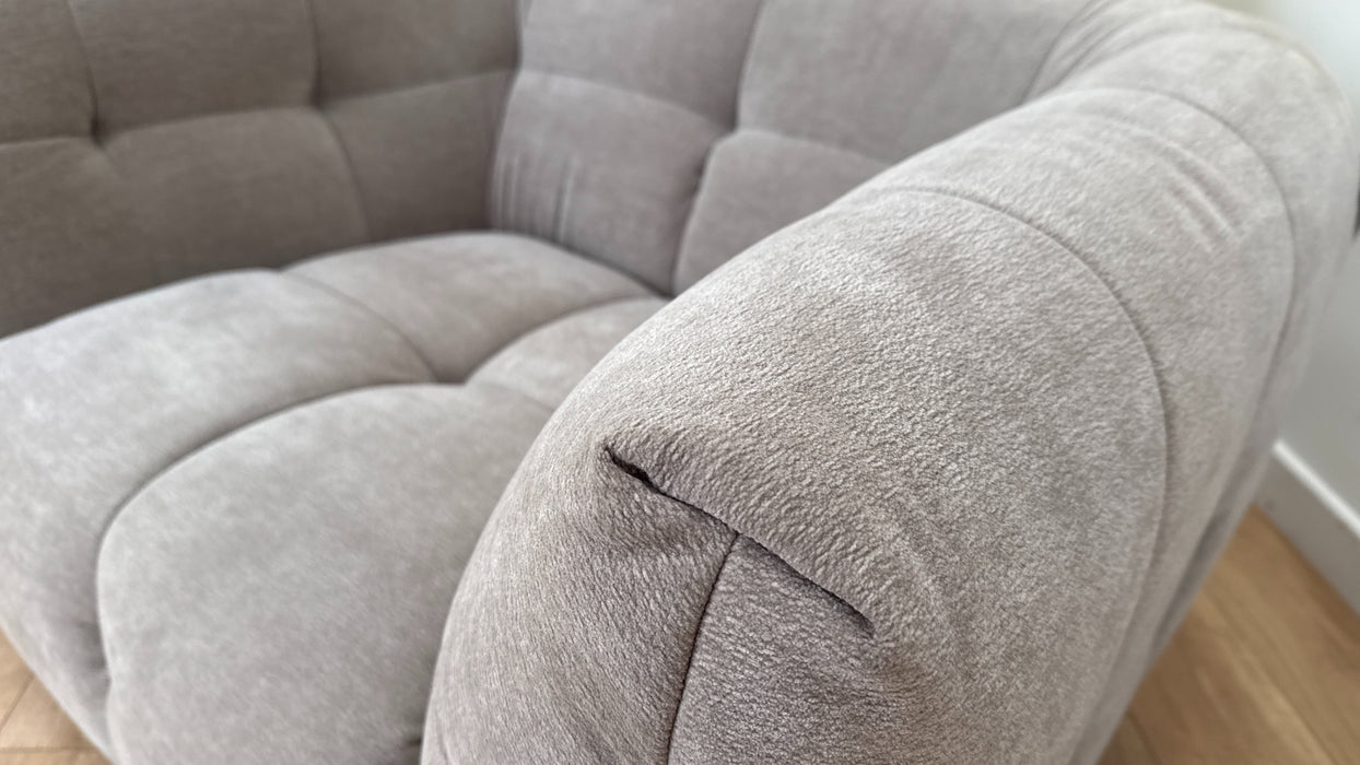 Sofology The Lunar Fabric Chair Swivel in Textured Chenille Mocha